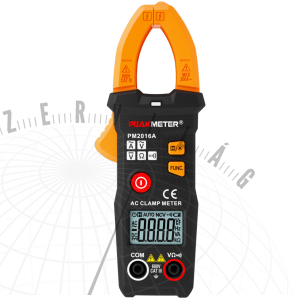 Mini lakatfogó multiméter 200A AC Peakmeter PM82016A automatikus méréshatár váltással és VALÓS CATIII 600V besorolással